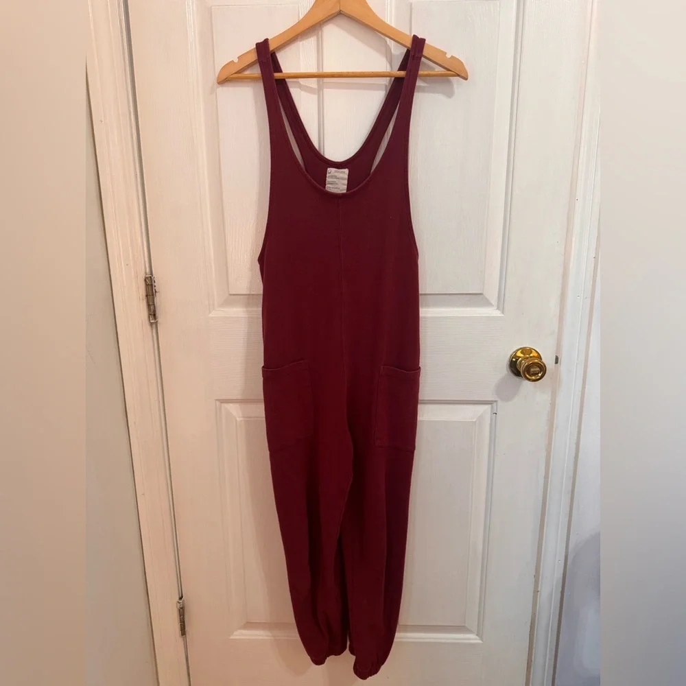 For Days Organic Cotton Jumpsuit in Rich Maroon - Size S - Picture 1 of 6